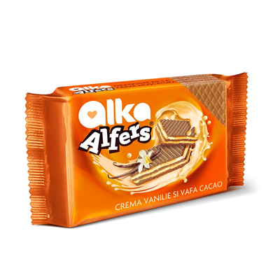 ALFERS Napolitane Crema De Vanilie 170 g - WALTI