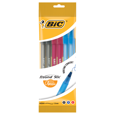 BiC Round Stic Pix Asortat 6 bucati