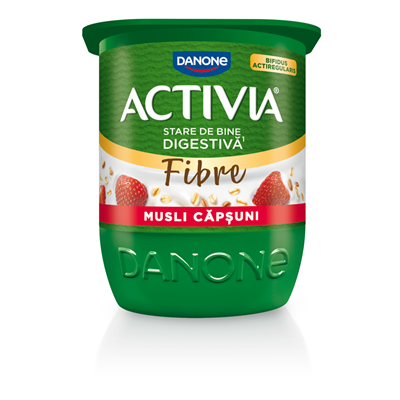 ACTIVIA Iaurt Musli & Capsuni 125 g