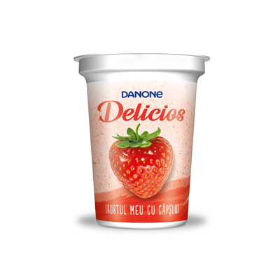 DANONE Delicios Iaurt Capsuni 400 g