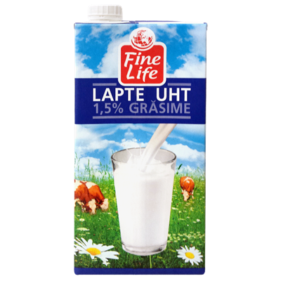 Fine Life Lapte Uht 1.5% Grasime 1 L