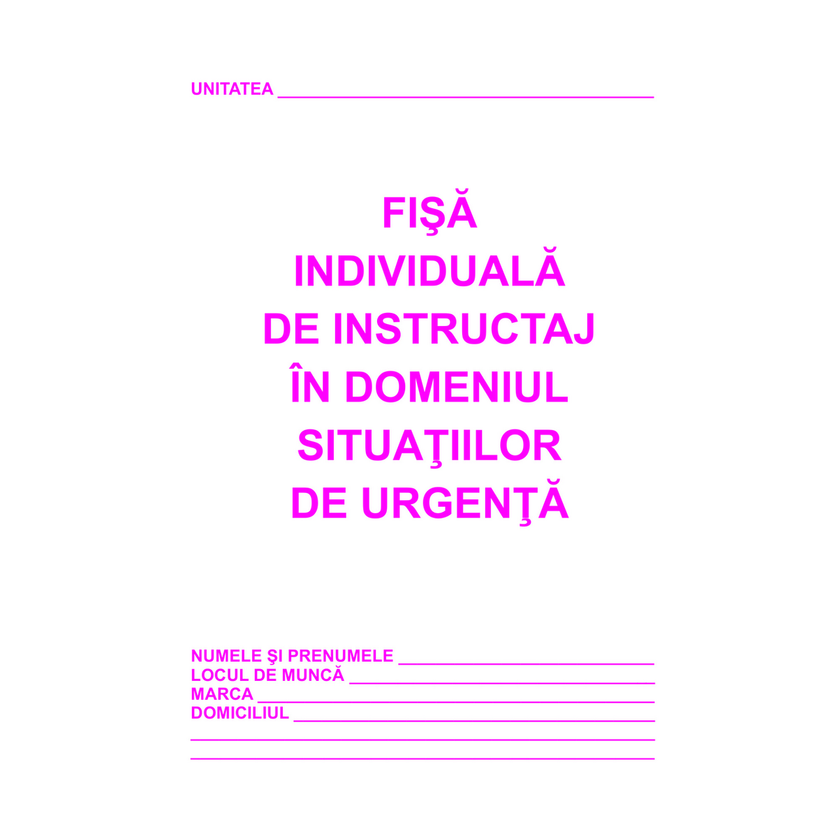 Fisa Individuala PSI 5 bucati