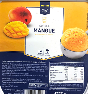 Sorbet Mango 2,5 L