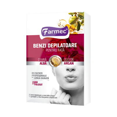 FARMEC Benzi Depilatoare Fata cu Argan 20 bucati - WALTI