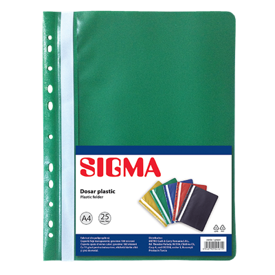 SIGMA Set 25 Dosare A4 Polipropilena Verde
