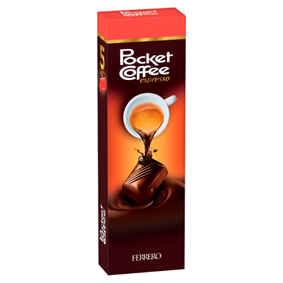 Pocket Coffee Praline cu Cafea 5 bucati 62,5 g - WALTI