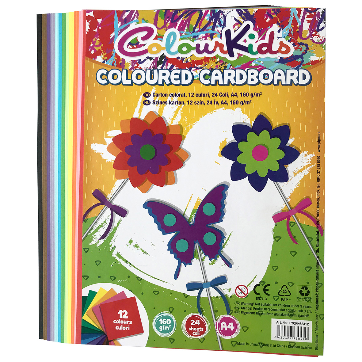 SCHOOL FRIENDLY COLORISTICA Carton A4 12 Culori 24 coli