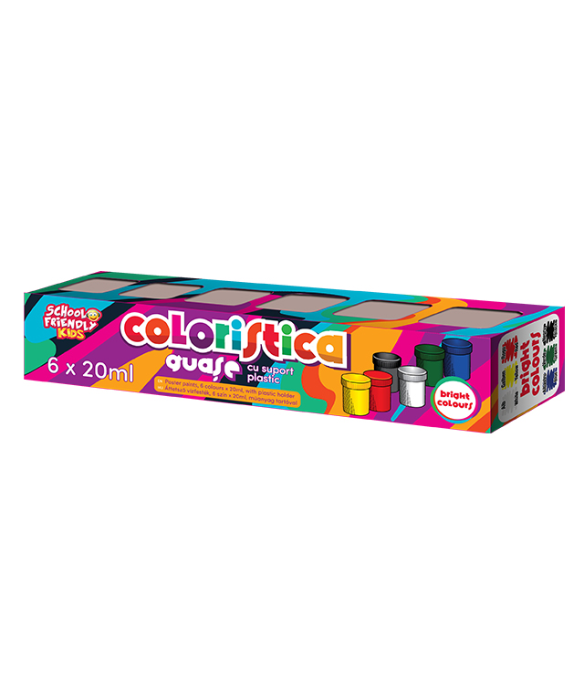 SCHOOL FRIENDLY COLORISTICA Guase 6 Culori 120 g