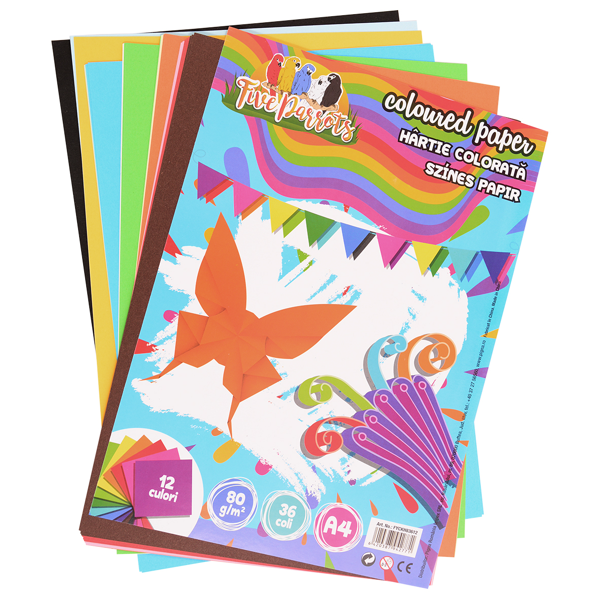 SCHOOL FRIENDLY COLORISTICA Carton A4 12 Culori 36 coli