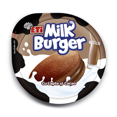 ETi Milkburger Prajitura Cacao & Lapte 35 g - WALTI