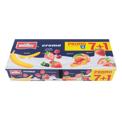 MULLER Crema 4 Arome 8 x 125 g (7+1)