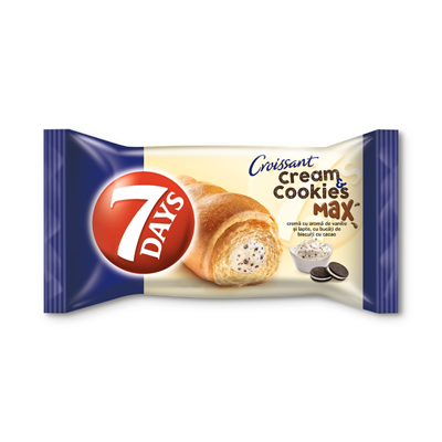 7 DAYS Croissant cu Crema de Vanilie si Bucati de Ciocolata 80 g - WALTI