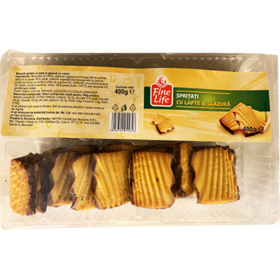 Fine Life Spritati Glazurati cu Lapte 400 g - WALTI