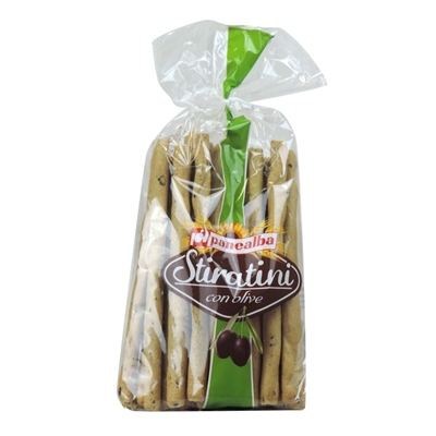 PANEALBA Stiratini Grisine cu Masline 250 g