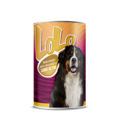 LOLO Hrana Umeda pentru Caini Adulti cu Pui 1,24 Kg