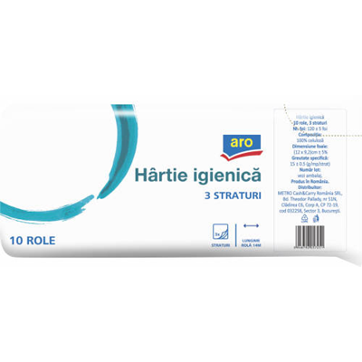 Hartie Igienica 3 Straturi 10 bucati