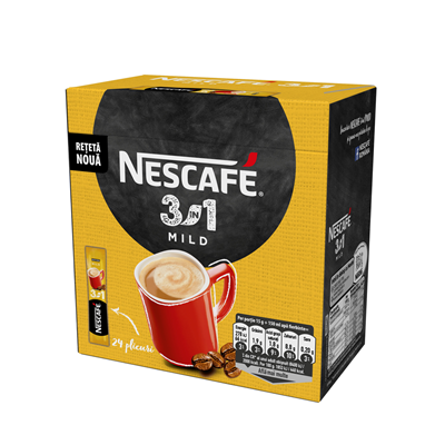 NESCAFE 3in1 Mild Cafea Instant / plic 15 g