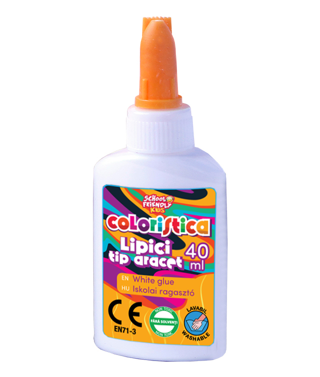 SCHOOL FRIENDLY COLORISTICA Lipici Scolar Alb 40 ml