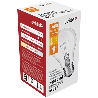 AVIDE Bec Incandescent A55 E27 75 W