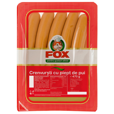 FOX Crenvursti Pui 470 g