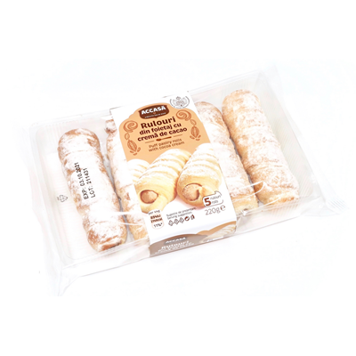 ACCASA Rulou din Foietaj cu Crema de Cacao 220 g - WALTI