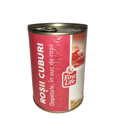 Fine Life Rosii Decojite Cuburi 380 g - WALTI