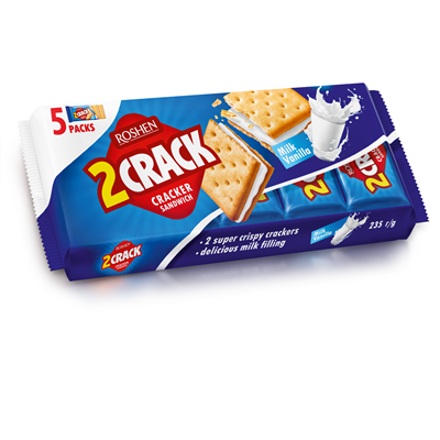 ROSHEN 2 crack Biscuiti cu Crema de Lapte 235 g - WALTI