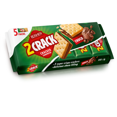 ROSHEN 2 crack Biscuiti cu Crema de Cacao 235 g - WALTI