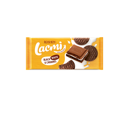 LACMI Ciocolata cu Lapte Caramel si Biscuiti cu Cacao 100 g - WALTI