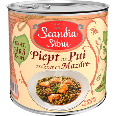 SCANDIA SIBIU Mazare cu Piept de Pui  400 g - WALTI