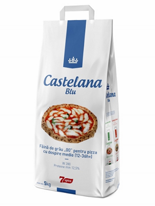 Castelana BLU Faina de Grau pentru Pizza cu Dospire Medie 5 Kg
