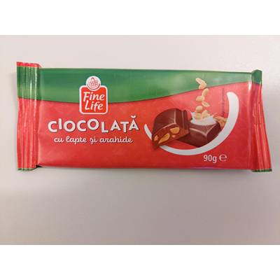 Fine Life Ciocolata cu Lapte si Arahide 90 g - WALTI