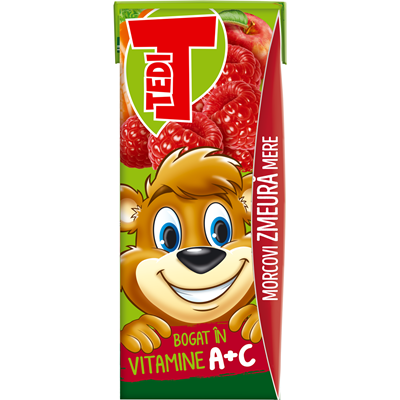 TEDI Suc De Zmeura-Morcov-Mar  0,2 L