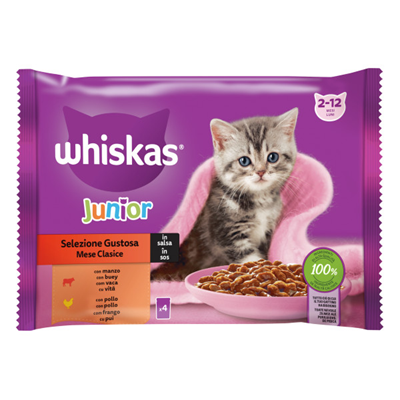 whiskas Junior Selectii Clasic Sos 4 x 85 g