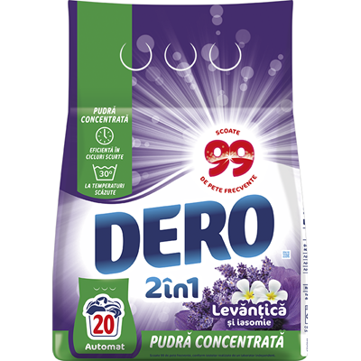 DERO 2 in 1 Detergent Rufe Lavanda 1,5 Kg