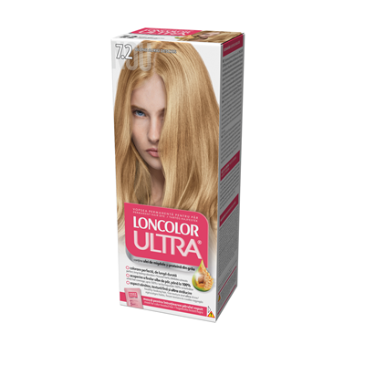 LONCOLOR Ultra Vopsea de Par Nuanta 7.2 Duo Blond Auriu Deschis 2 x 100 ml - WALTI