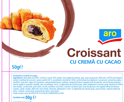Croissant cu Aroma Cacao 5 x 50 g