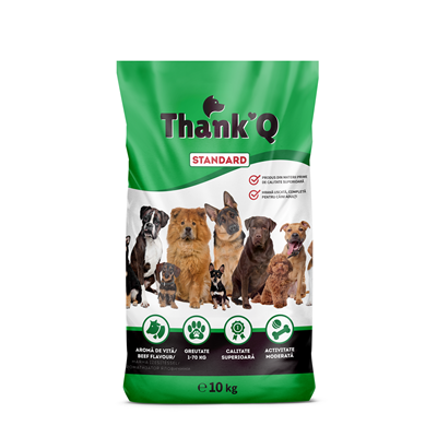 THANK'Q STANDARD Hrana Uscata pentru Catei cu Aroma de Vita 10 Kg