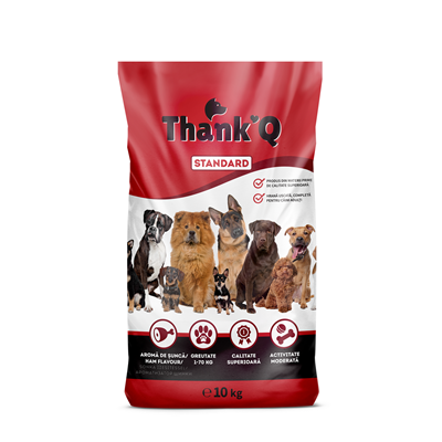 THANK'Q STANDARD Hrana Uscata pentru Catei cu Aroma de Sunca 10 Kg