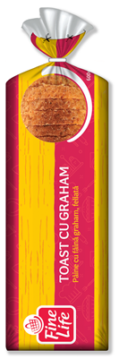 Fine Life Paine Toast cu Faina Graham 600 g