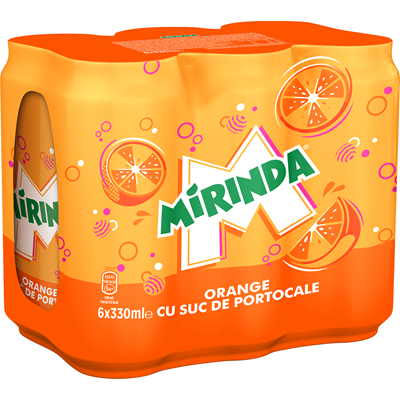 MiRiNDA Bautura Carbogazoasa Portocale SGR 0,33 L