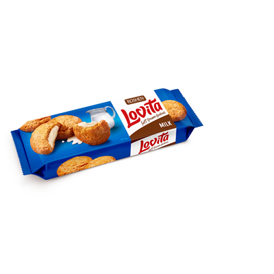 ROSHEN lovita Soft Cream Milk Biscuti cu Umplutura de Lapte 127 g - WALTI