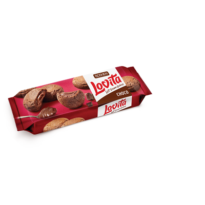 ROSHEN lovita Soft Cream Cookies Biscuiti cu Umplutura de Cacao 127 g