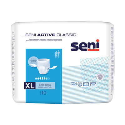 SENI Active Classic Extra Large Scutece Chilot pentru Adulti 10 bucati - WALTI