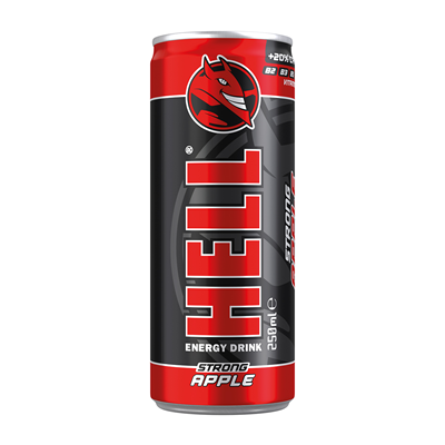 HELL Energy Drink Apple Strong SGR 24 x 250 ml - WALTI