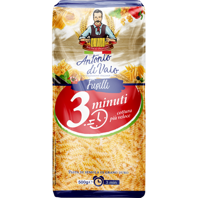 ANTONIO DI VAIO Fusilli Grau Dur 500 g - WALTI