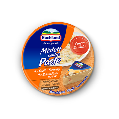 Hochland Branza Topita Triunghiuri Mixtett pentru Paste 140 g