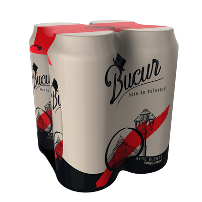 BUCUR Bere Blonda Doza SGR 4 x 0,5 L - WALTI