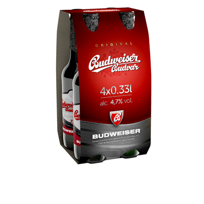BUDWEISER BUDVAR Bere Dark SGR 4 x 0,33 L - WALTI