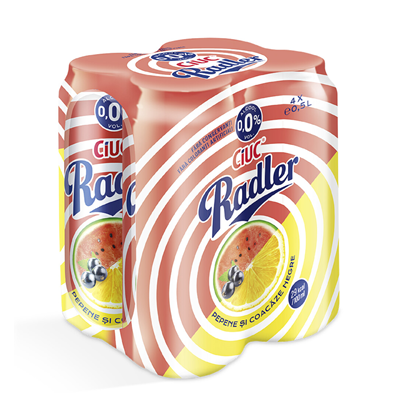 CIUC RADLER Bere la Doza cu Aroma Coacaze Negre SGR 4 x 0,5 L